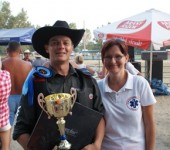 S víťazom Rodeo and Bull ride Iža 2012
