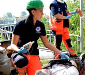 Cintia Krivaneková na súťaži Komárno Rescue 2014