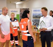 Odovzdávanie putovného pohára víťazom Komárno Rescue 2015